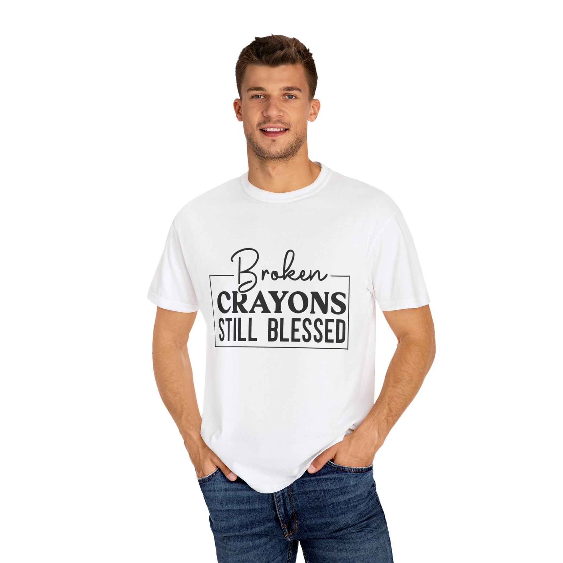 Broken Crayons Unisex Garment-Dyed T-shirt